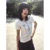 Punk Vintage Streetwear T-Shirts Women American Retro Grunge Gothic Harajuku Y2k Graphic Print Short Sleeve Tees Tops
