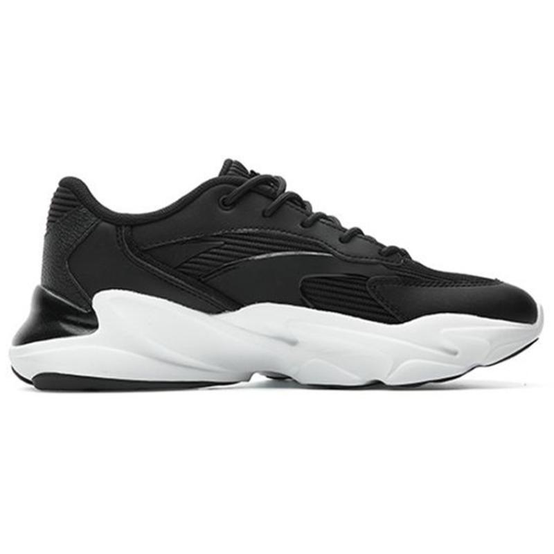 Anta Cushioning Wear-Resistant Low-Top Chunky Sneakers Women's Black White Sneakers