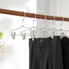 Metal Hangers With Clips Wardrobe Clothes Hanger  Light-Weight Metal Clothes Hangers for Home Hotels Dorms Malls