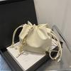 Women'S Bag Bucket Bag Texture Pu Shoulder Bag Niche Versatile Chain Messenger Bag