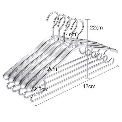 10-Piece Non-Slip Space Aluminum Clothes Hanger Set with Clips for Home Use