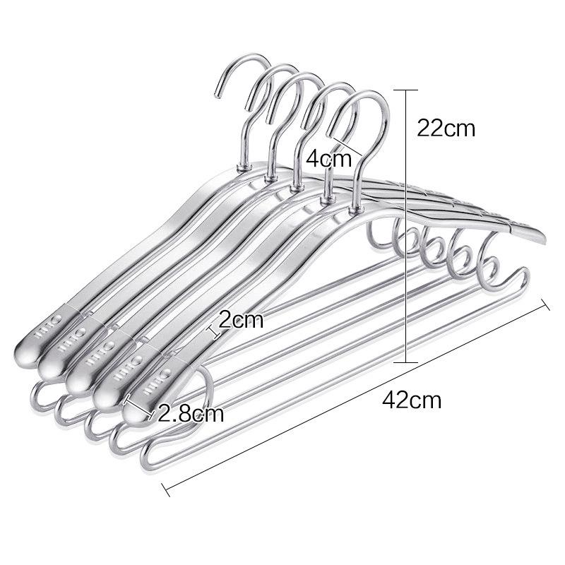 Aluminum Alloy Non-Slip Clothes Hanger with Hook: Traceless, Thickened, and Anti-Bump Design for Home Use