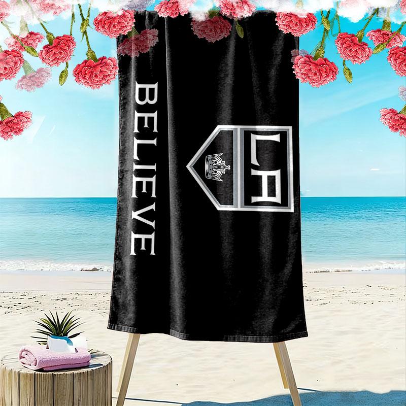 LA Kings Print Beach Towel, Large Soft Quick Dry Towel for Beach Camping Swimming