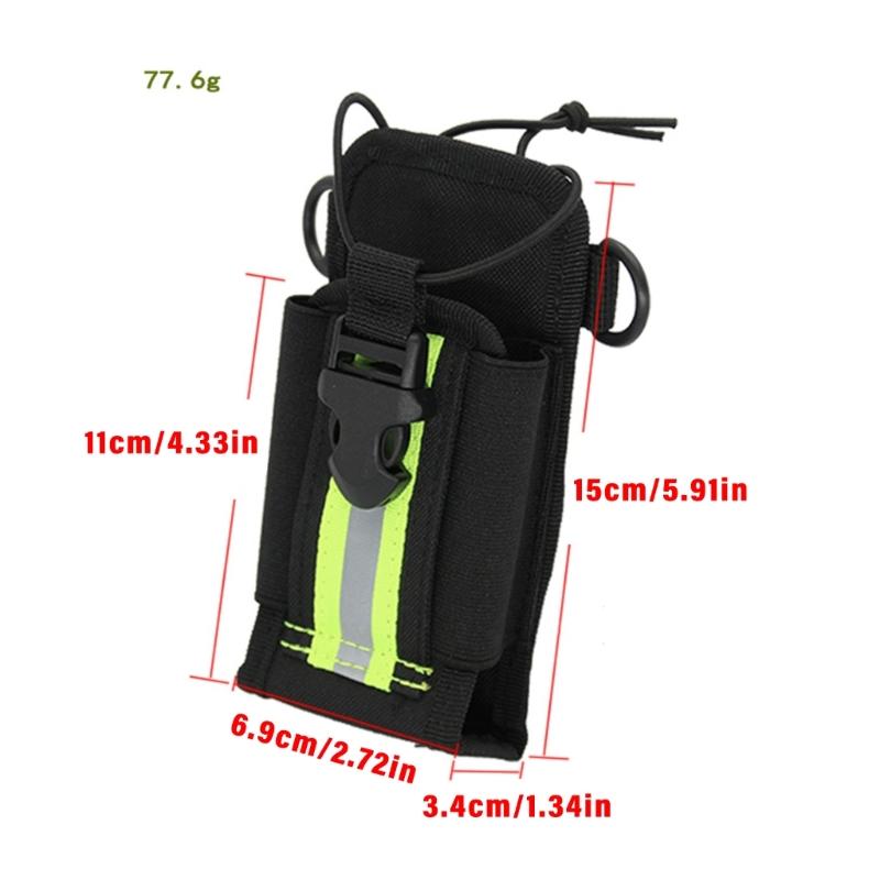 Adjustable Belt Mount Radio Pouch with Clip For GP328 P8268 PD780 Waist or Backpack Tactical Style Reflective Safety Nylon