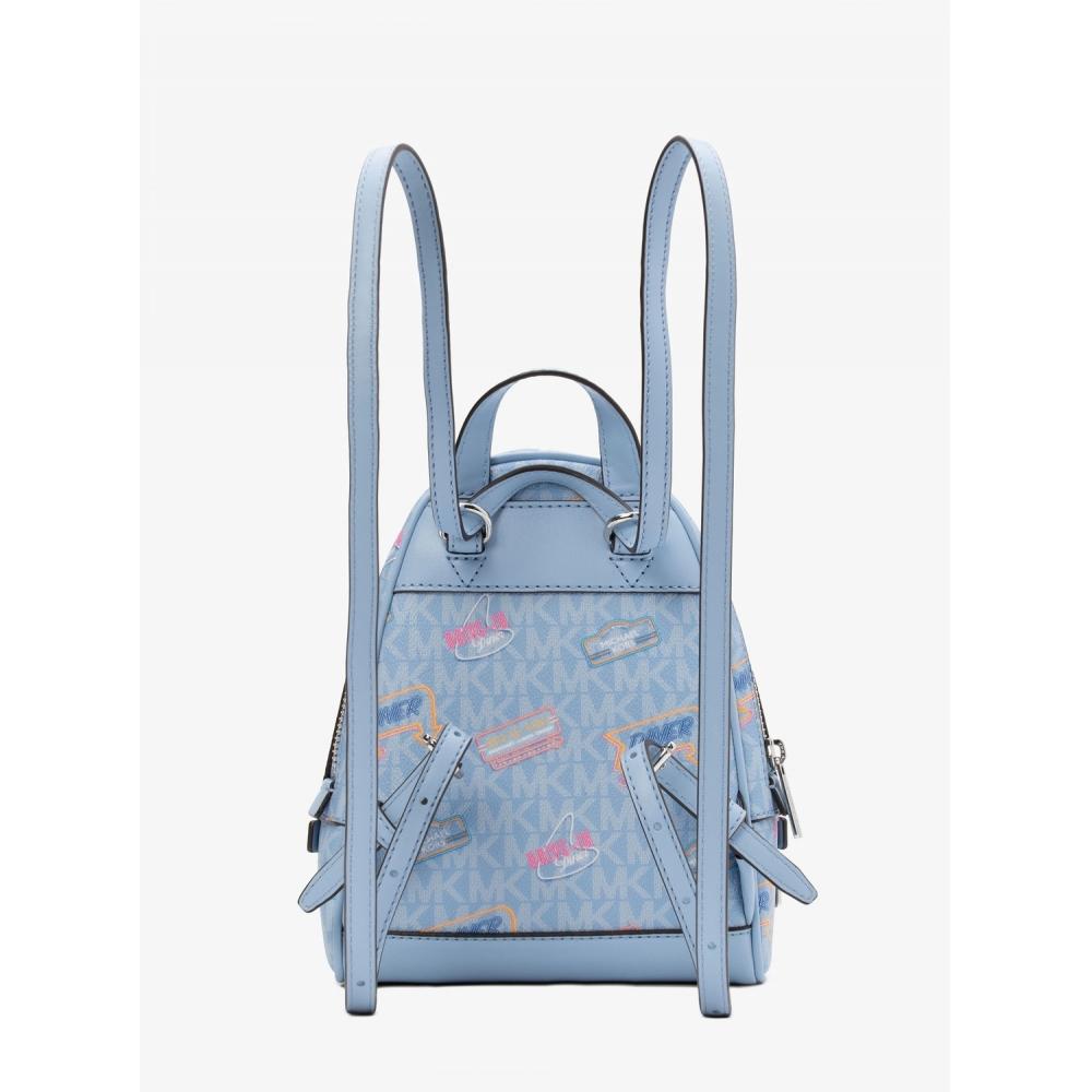 Michael Kors Rhea Backpack Extra Small   Mk Signature 35t5srab0i1540 Light Sky
