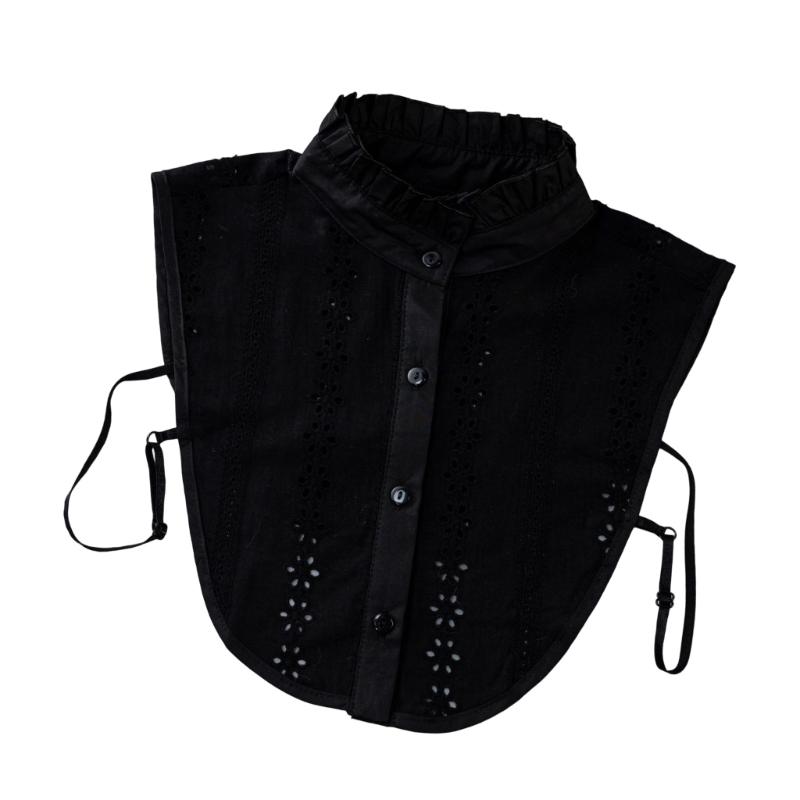 Elegant White Lace Detachable Collar Half Shirt For Women Fashion Apparel XXFB