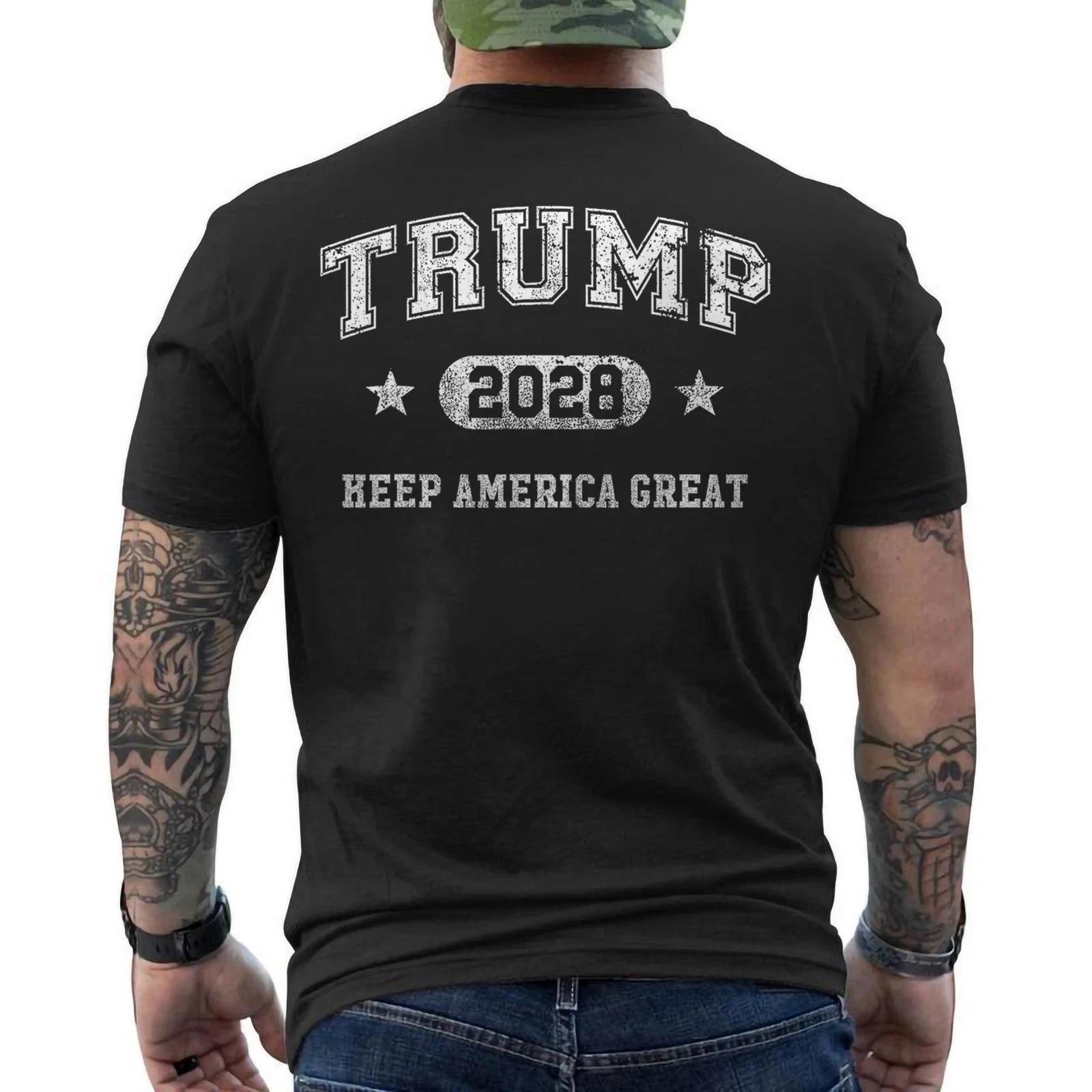 Donald Trump 2028 - Keep America Great Trump 2028 ON BACK Unisex T- Shirt 4XL