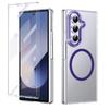 Ultra Transparent Magsafe Wireless Charge Phone Case For Samsung Galaxy Z Fold 7 6 5 4 3 5G Screen Protect Hard Shockproof Cover