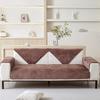 Plush Sofa Cushion Winter Thickened Plush Simple Modern Four-Season Seat Cushion Combination Non-Slip Leather Sofa Cover Cover Cloth