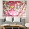 Princess Peach Toadstool Print Tapestry, Lightweight Wall Hanging, for Bedroom, Dorm, Living Room, Home Art Decor, Birthday Christmas Gift for Friends