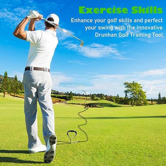 Golf Training Tools for Drivers Irons Golf Swing Training Aid 50ft Rope of Ball Flight Feedback for Beginners to Practice Swing in Backyard