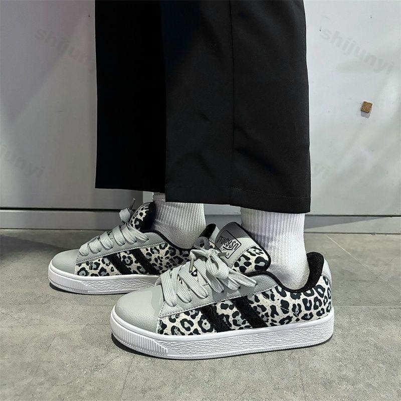 Women's Shoes Fashion Street Skateboard Shoes New Casual Sport Shoe Vintage Leopard Print Design Women Shoes Sneakers for Women