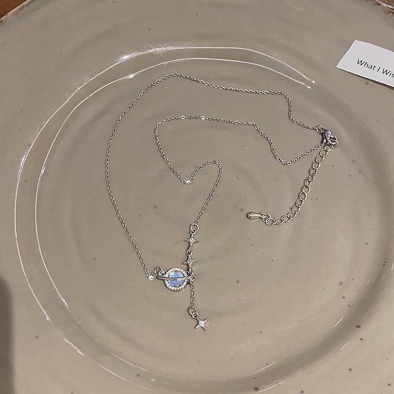 Inspired Galaxy Titanium Steel Necklace: Luxurious & Versatile Design for Women - Light, Elegant Clavicle Chain