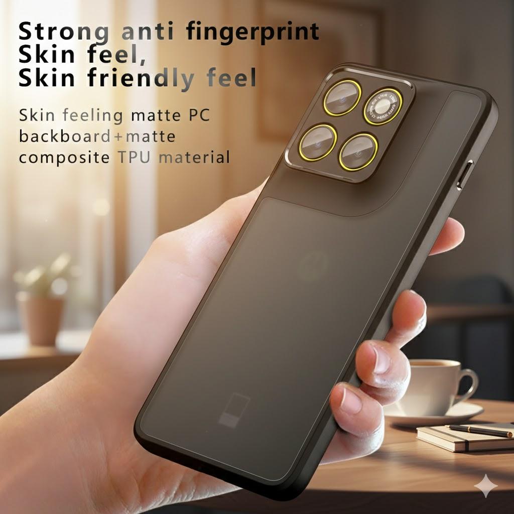 Für Motorola Signature XT2603-2 5G Mattes Acrylgehäuse für Moto Edge 70 Ultra X70 Air Pro Stoßfestes Hart-PC + TPU Hülle Bumper
