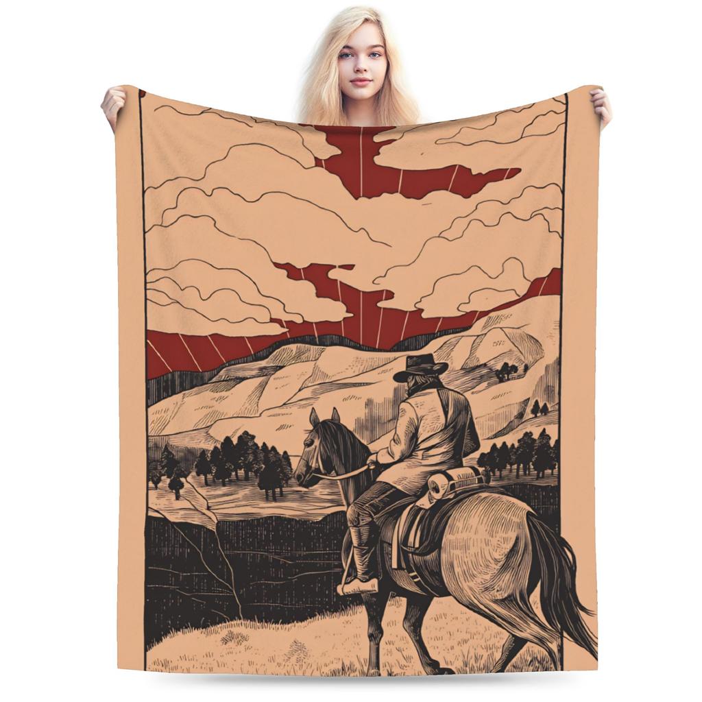 Super Soft Blankets Girls Boys Picnic Arthur Morgan RDR Throw Blanket Flannel Bedspread For Sofa Bed Cover
