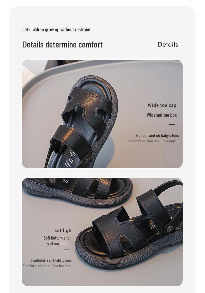 2026 Summer Korean Style Fashion Sandals: Soft-soled, Versatile Beach Shoes for Boys and Girls