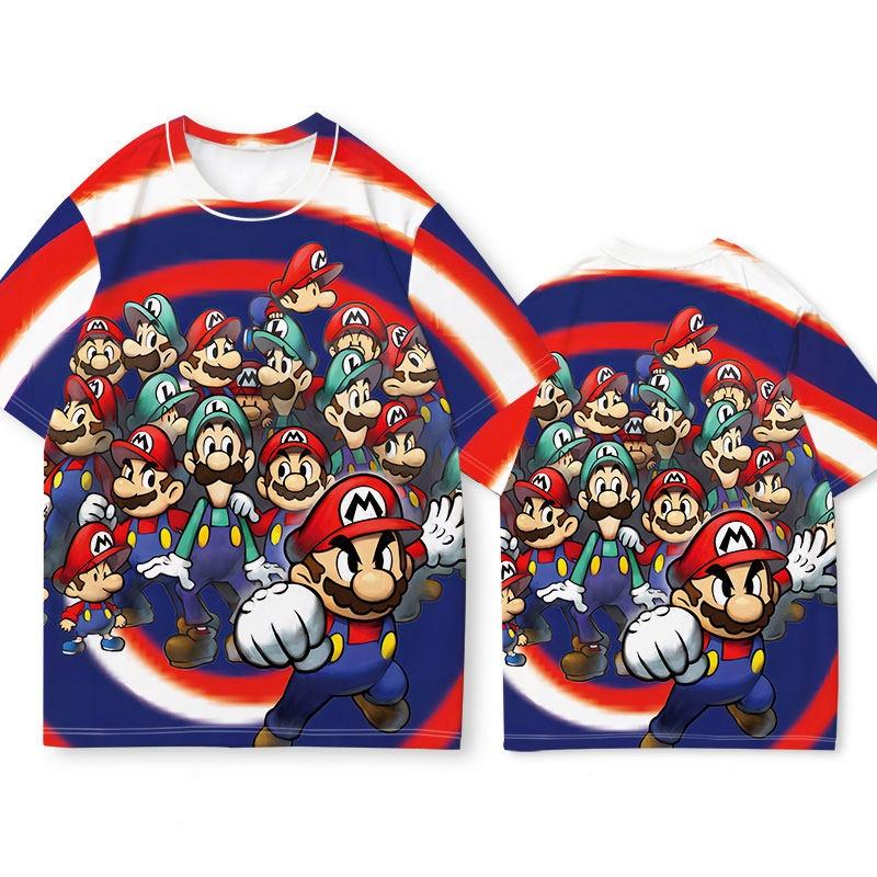 

2026 Hotsale Summer Super Mario & Yoshi Galaxy Full Print T-Shirt Men Women Kids Classic Game Characte 110