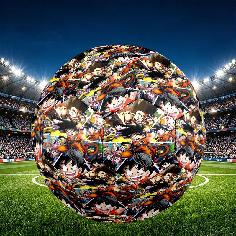 DRAGON BALL Print Size 5 Soccer Ball, PU Wear Resistant Football for Match Training and Daily Practice, Birthday Gift for Soccer Fans