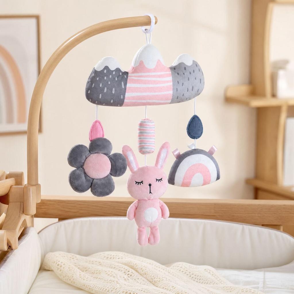 Baby Stroller Hanging Toy with Wind and Mobile for Bed and Bassinet