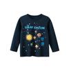 Kinder Frühling Herbst Mode Gedruckt Bodenbildung Shirt Jungen Runde Kragen Lange Ärmel T-shirt