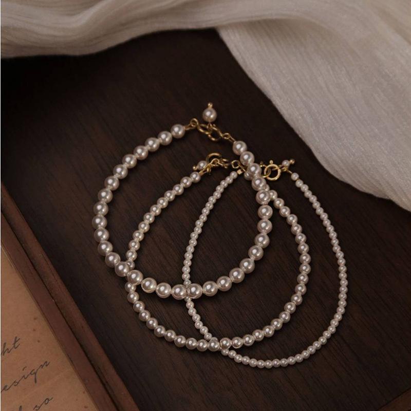 Retro Simple Artificial Pearl Bracelet For Women Fashion Versatile Temperament Bracelet Birthday Gift