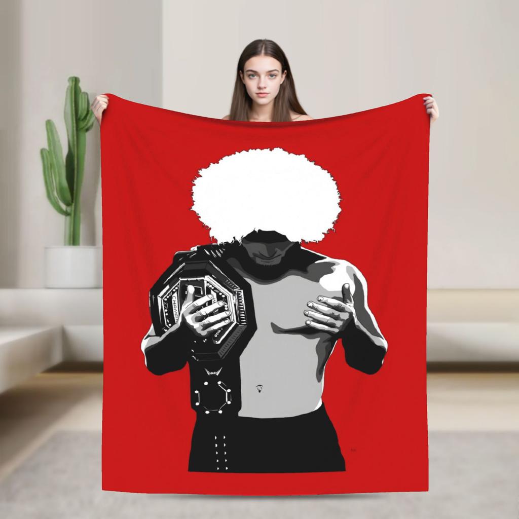 Khabib Nurmagomedov Blanket Quality Soft Throw Blanket Spring Picnic Bedroom Aesthetic Bedspread