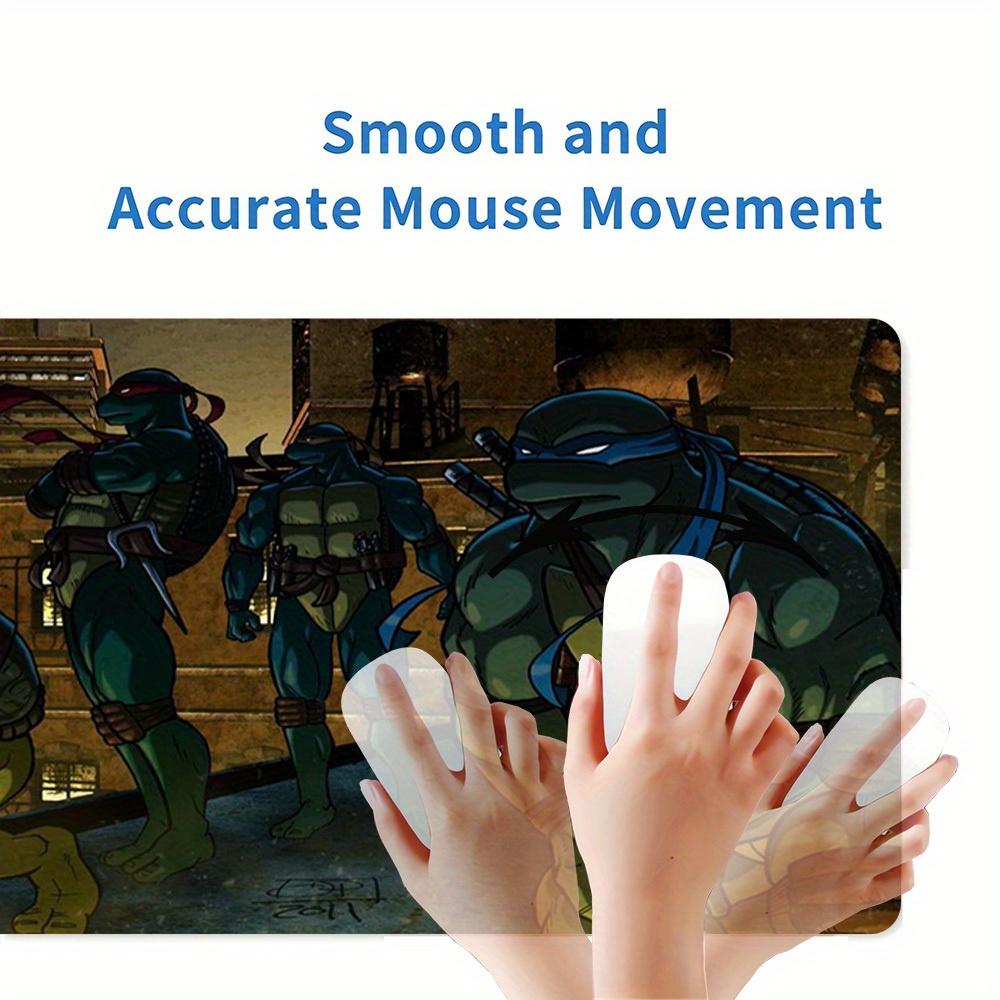 1pc Large Gaming Mouse Pad, UV Reactive Non-Slip Desk Mat, Washable PolyesterNinja, Turtles, ActionComputer Pad with Vibrant Game Machine Pr