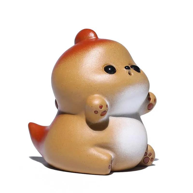 Cute Milk Dragon Purple Clay Tea Pet Lucky Living Room Home Decoration Creative Yixing Tea Pet Kawaii Accessories Tea Tray Gift