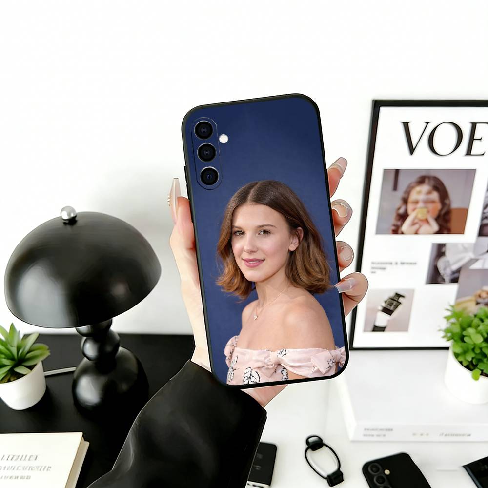 M-Millie B-Brown Actor Phone Case For Samsung Galaxy A73,A72,A71,A70,A53,A52,A51,Soft Silicone Black Cover