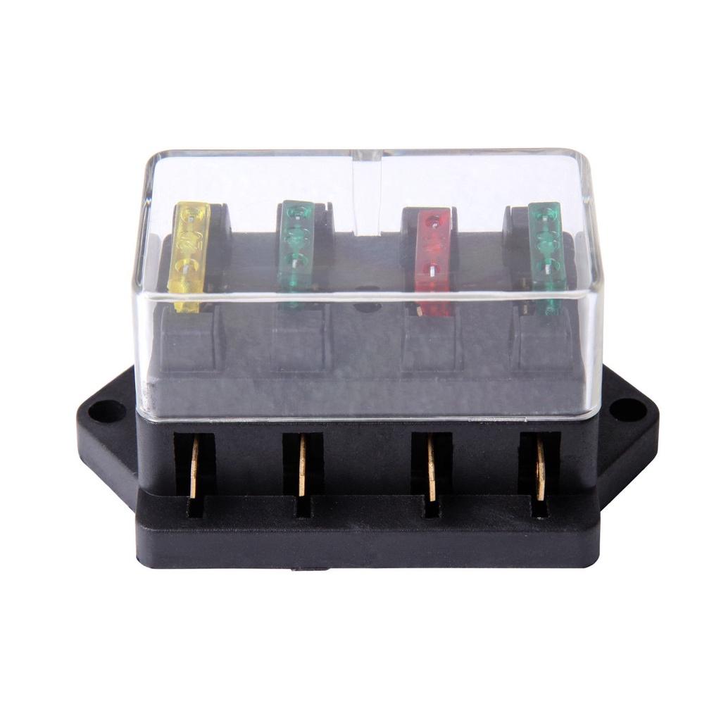 Way Blade 4 Sicherungshalterbox LED-Anzeige Kfz-Sicherungskastenbox N5j1 6V32V
