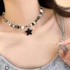 Summer Dopamine Girl Colored Candy Pentagram Necklace Women's Sweet Cool Wind Hot Girl Light Luxury Niche Collarbone Chain
