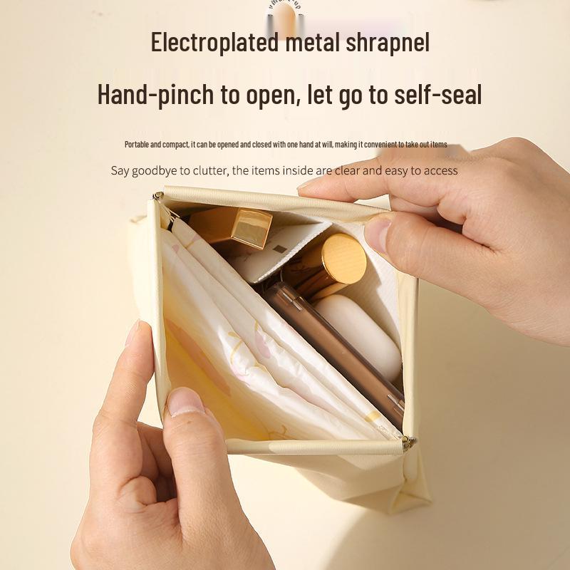 High-Value Portable Data Cable Storage & Earphone Bag with Automatic Closure