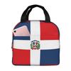 Dominican Republic Flag Insulated Lunch Bag for Women Children Portable Food Boxes Thermal Lunch Box Tote