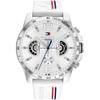 Tommy Hilfiger Tucker Weiße Zifferblatt Weiße Silikonarmband Herren Quarz Uhr 1710676