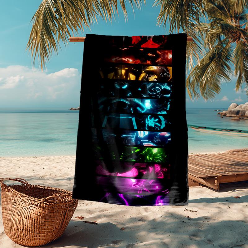 1PC Fighter game Beach Towel - Soft, Absorbent Microfiber, Lightweight, Ideal for The Beach, Parties, Travel, Camping fan gifts