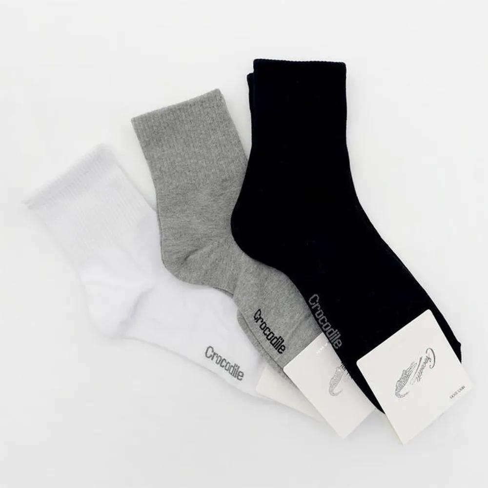 Men s Elastic Crocodile Mid-calf Socks 5-Pair Pack ELY-9004 Gray 5 Pairs - Free