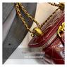 Argyle Embroidered Women's Crossbody Chain Bag - 2025 Spring/Summer Trendy Small Square Bag