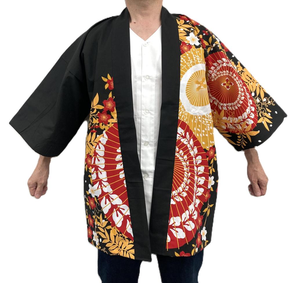 [Asakusa Kimono Market] Festival Happi Coat [Umbrella] [Men's] [Women's] Unisex Festival Hanten Costume Outfit Hanten Dance