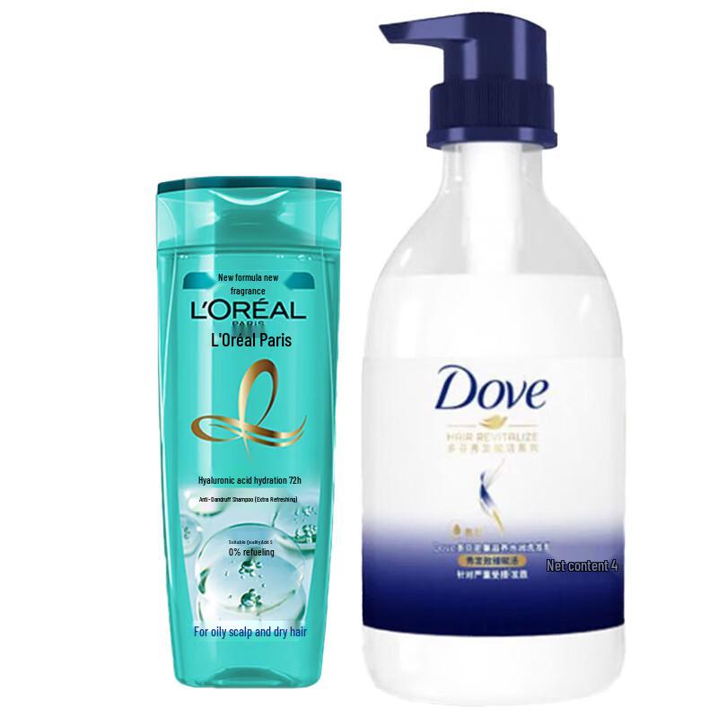 Dove Nourishing Body Wash & L Oreal Anti-Dandruff Shampoo Set