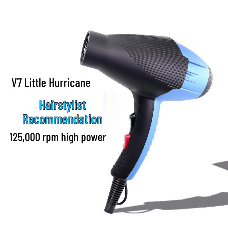 

Salon-Grade High Power Hair Dryer with Hot/Cold Settings & Ionic Care for Quick Drying V7 синій/чорний
