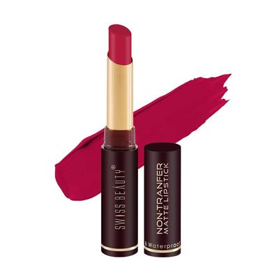 Swiss Beauty Nicht-Transferierbarer matter Lippenstift, Pink Up, 2 g,