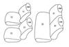 Clazzio One Black Seat Covers for Sierra Full Set Jimny/Jimny JB64W/JB74W (2018-present) - (Product Code ES-6015) [46ESA6015K]