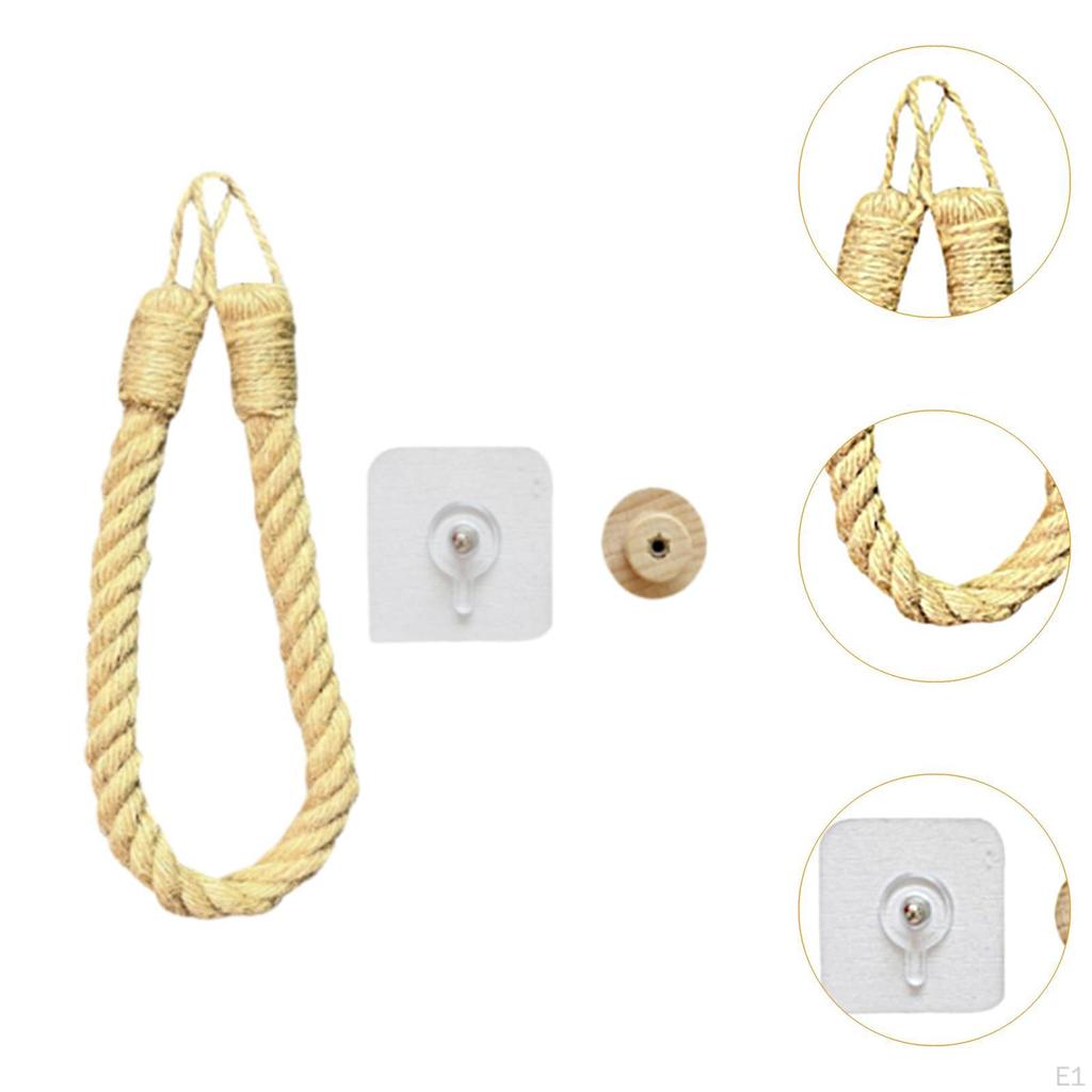 Rope Paper Towel Holder Bathroom Tissue Organizer, Multifunction Rustic Rings Toilet