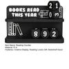 Reading Counter Bookshelf Decor Book Read This Year Ornament Yearly Reading Record Reading Challenge Tracker Gift for Book Lovers