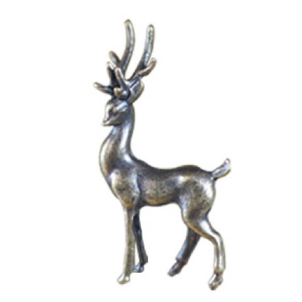 

Copper Alloy Sika Deer Ornament Mini Vivid Micro Landscape Figurine Retro Anti-rust Sika Deer Miniatures Bonsai Accessories