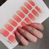 1 Sheet Semi Cured Wrap Gradient Nail Sticker Multi Color Solid Gel Full Cover Slider No Need UV Lamp Cured Fast Gel Nail Decal