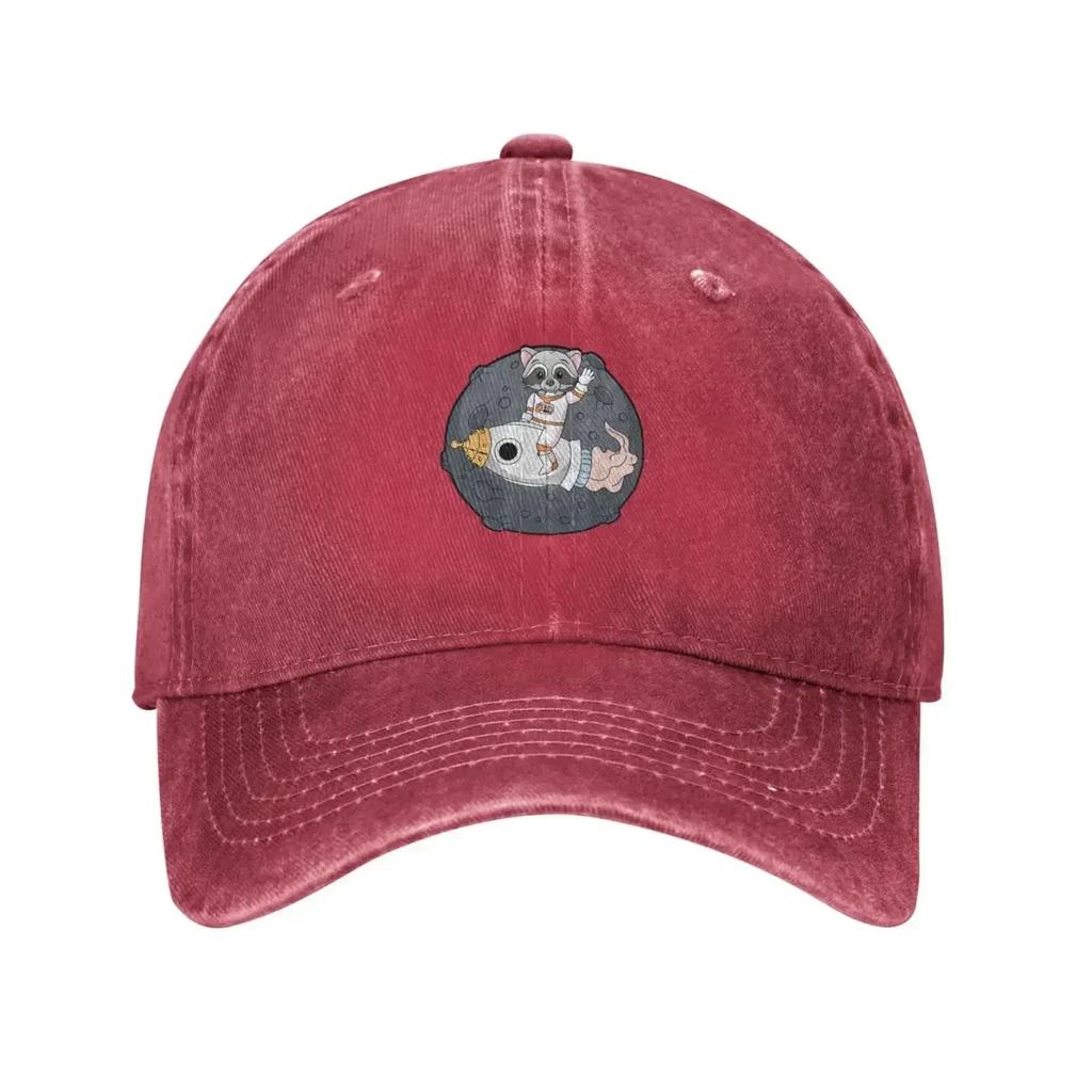 Cute Raccoon in Space Baseball Cap for Unisex WoUnisex Vintage Trucker Hat Hats Dad Caps