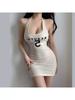 Sports Halter Neck Dress for Women, Summer Fashion, Sexy and Pure Desire Style, Stylish Design, Slim Fit, Bodycon Short Dress
