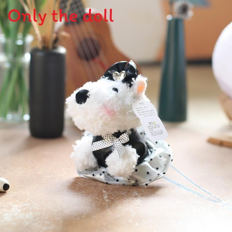 Cute West Highland Terrier Plush Keychain With Soft Short Pile For Bag Decoration And Gift
