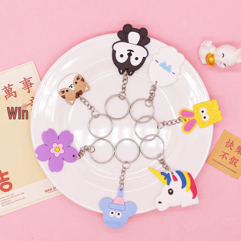 Cartoon Silicone Keychain Keyring - Soft PVC Rubber Key Hanger
